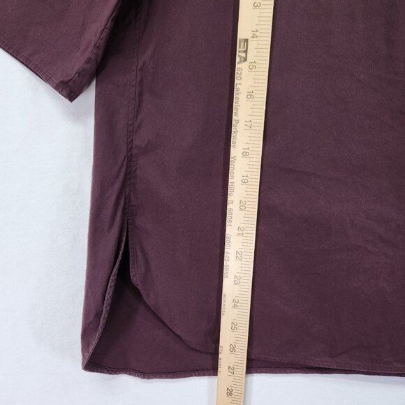 COS Roll Neck Tunic Top Size 4 Quarter Sleeve Minimalist Blouse Long Back Hem - Picture 5 of 16